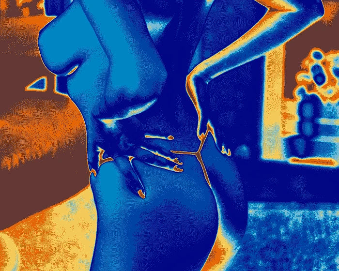 Nude Art Photography - Body in Psychedelic Blue